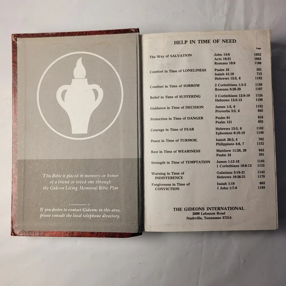 The Gideons Holy‎ Bible KJV Red Hardcover Religious Scripture Study Book